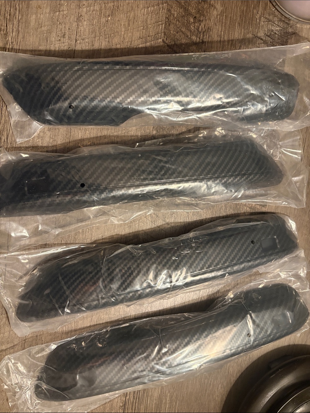 4pc Carbon Fiber Look Truck Door Handle Covers Adhesive